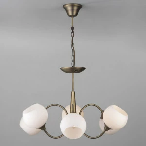 Подвесная люстра Eurosvet Nola 60071/6 античная бронза EUROSVET NOLA 187557 Бежевый