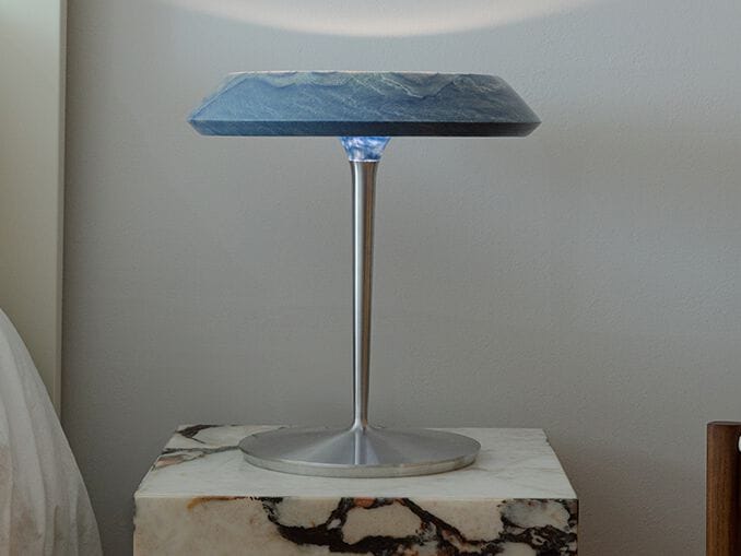 Мраморная светодиодная настольная лампа Maami Home FIORE AZUL ARCH-00046758