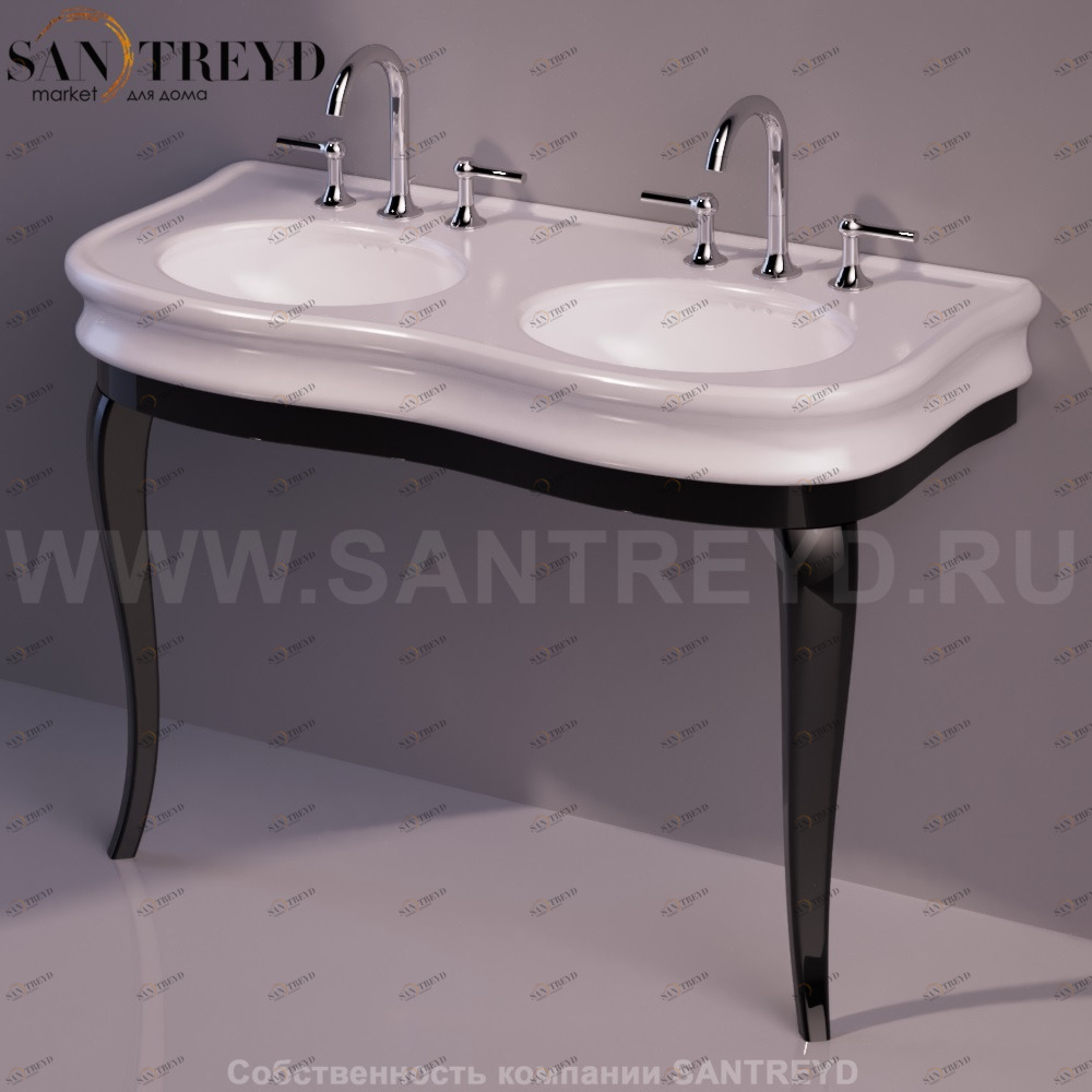 Консоль под раковину LANTE черная Simas LAM120NERO