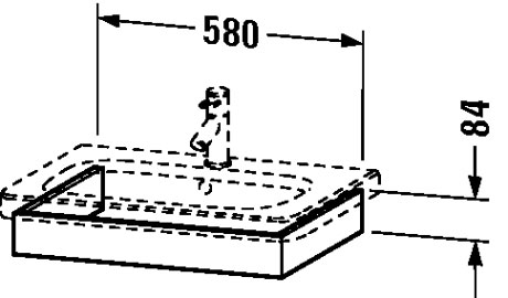 DS608000909 Подвесная раковина настенная овальная Duravit Durastyle белая - Вид №1