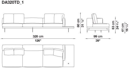 B&B Italia 3-х местный тканевый диван Dock sun-id-1376507 - Вид №160