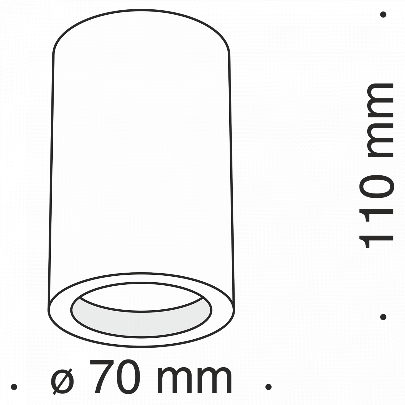 Спот потолочный с гипсовым плафоном 7 см белый Conik Gyps C003CW-01W TECHNICAL CEILING & WALL 00-3956993 Белый  - Вид №1