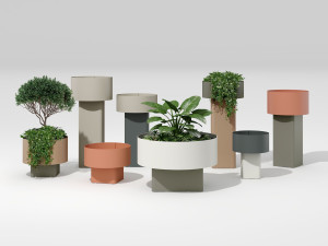 Круглая металлическая ваза