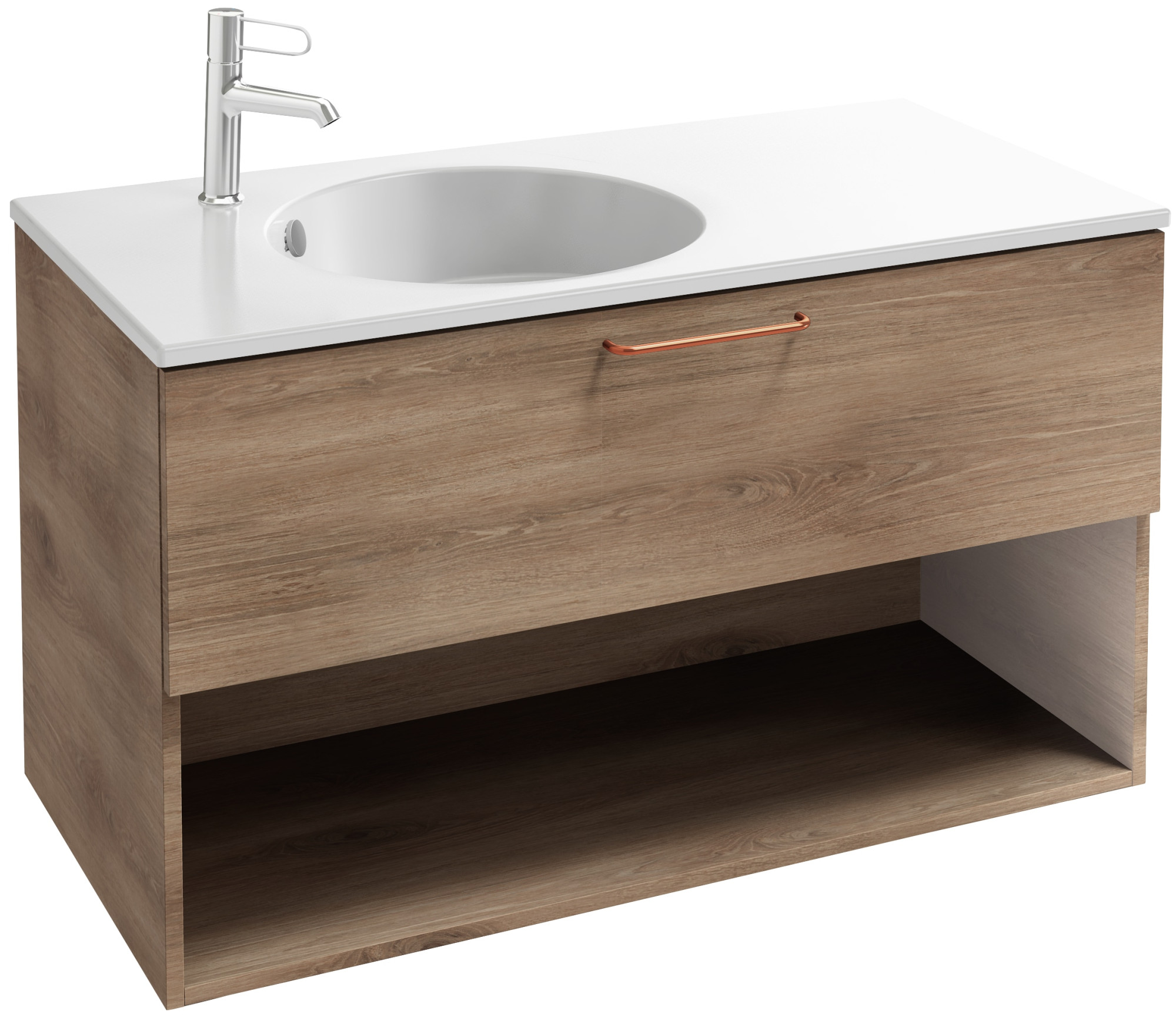 EB2554-R7-NR4 Тумба для столешницы 100 см, 1 ящик/1 ниша, бронзовая ручка JACOB DELAFON ODÉON RIVE GAUCHE ODEON RIVE GAUCHE