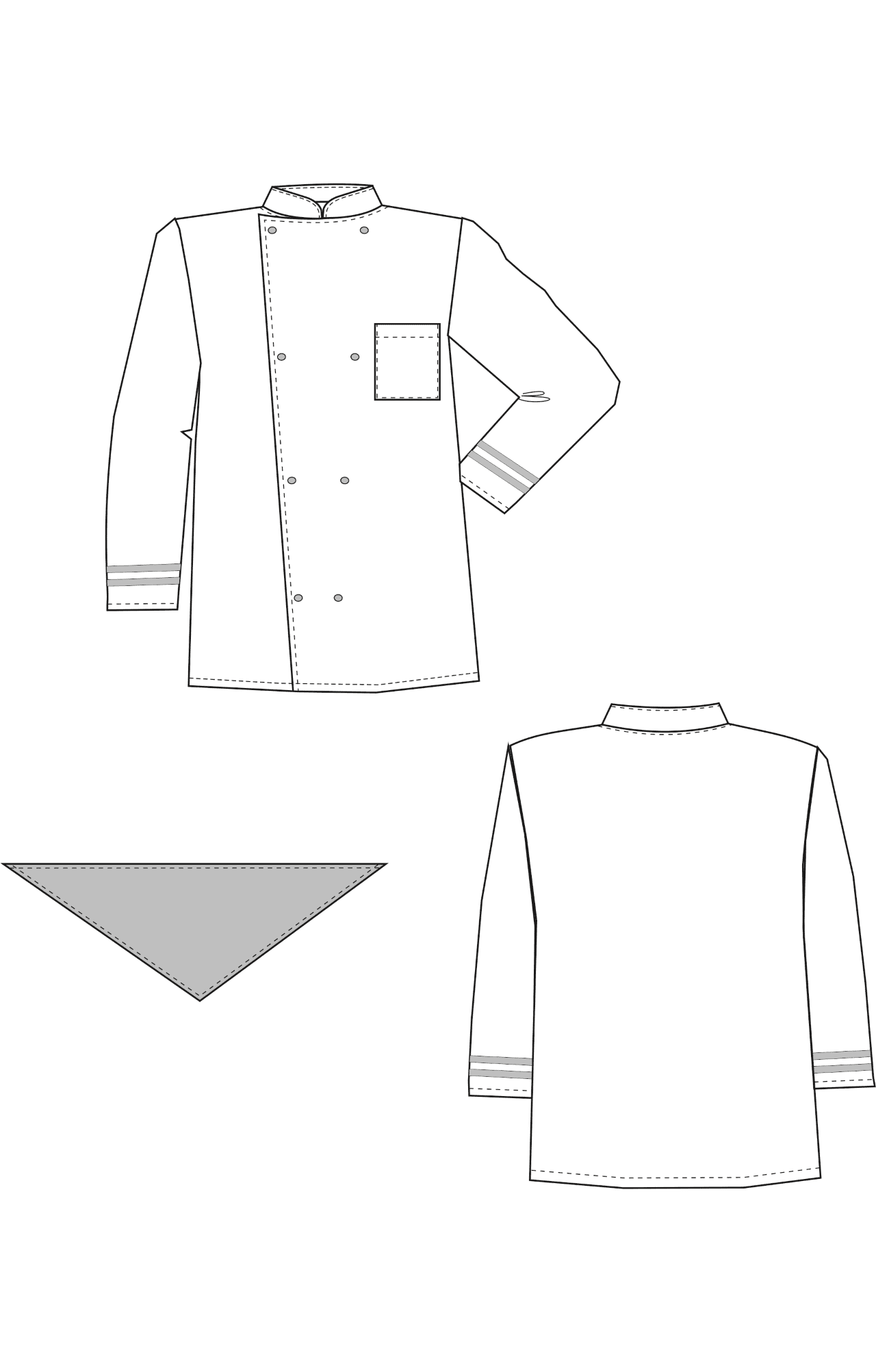 64717 Куртка поварская "Люкс-Лайт" синяя полоска  Повар  размер 52-54/182-188 Спецодежда  - Вид №1