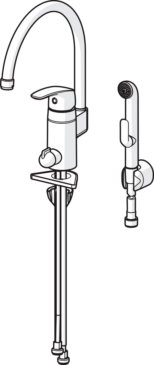Oras 1034 Смеситель для умывальника с клапаном 1034 Safira Хром  - Вид №2