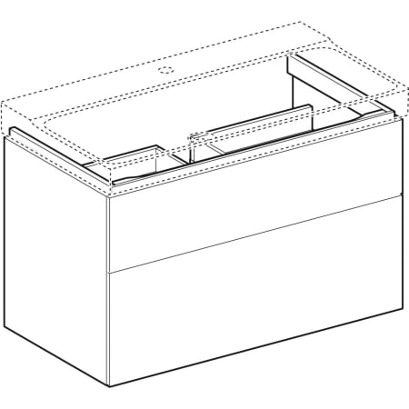 500.506.43.1 Шкафчик для раковины Geberit Xeno², с двумя выдвижными ящиками Geberit  - Вид №10