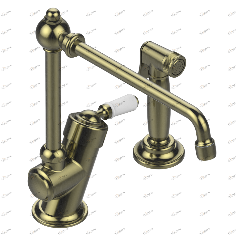 G02-6181N/D Смеситель для кухонной мойки с ручным душем однорычажный Thg-paris Montmartre Бронза G02 6181N/D CAT.D