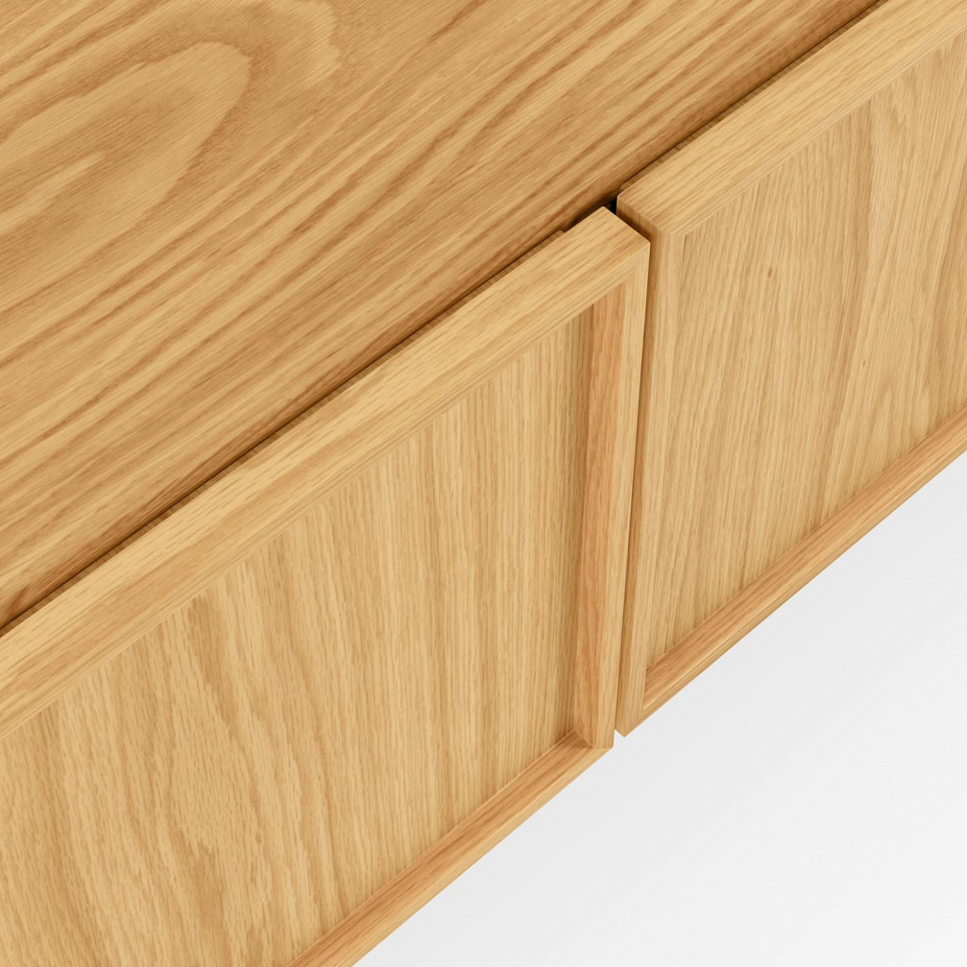 101834 Тумба под ТВ с дубовым шпоном и стальным каркасом 2 ящика 112 x 51 см La Forma Taiana  - Вид №3