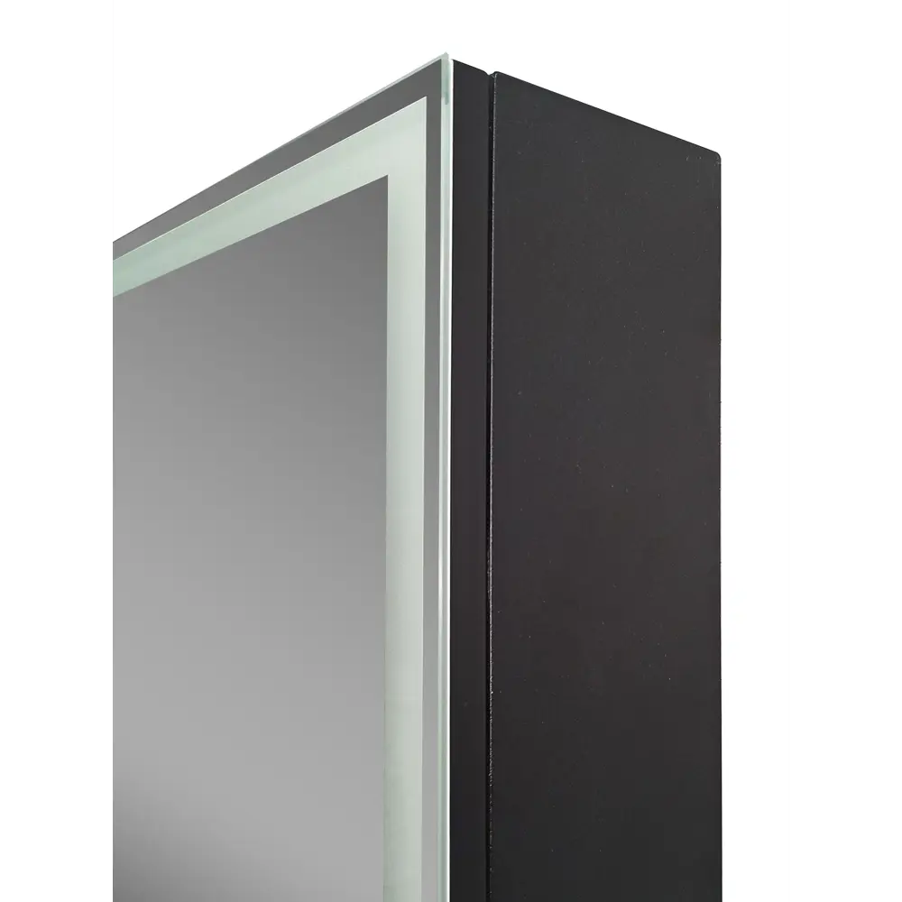 Шкаф зеркальный подвесной Montero Black LED с подсветкой 60x80 см цвет черный 89180064 STLM-2028496 Santreyd - Вид №5
