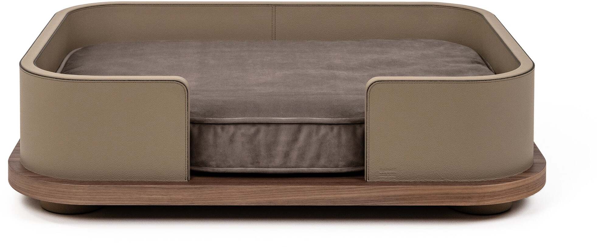 Кровать для питомца - 84X64XH22 см / галечная кожа_серо-коричневый