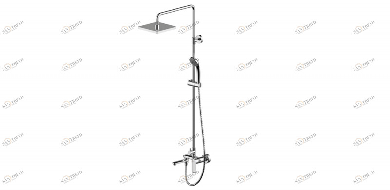 Душевая колонна со смесителем для ванны OPAL F6125183CP-A4-RUS bravat