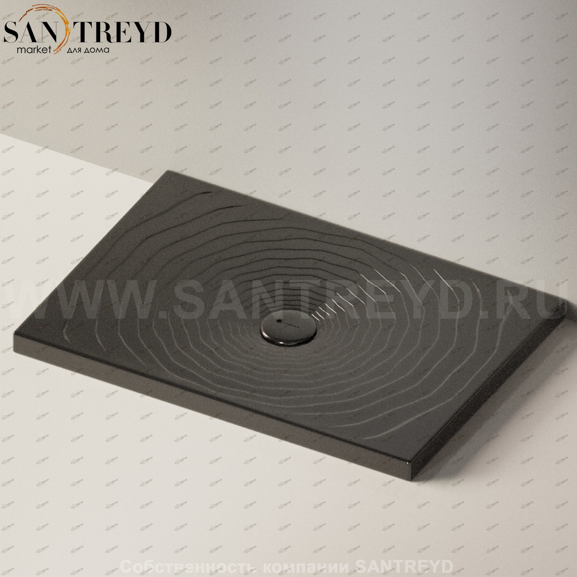 Flaminia WATER DROP Душевой поддон 100 см черный DR100.9017 Ceramica Flaminia DR1009017