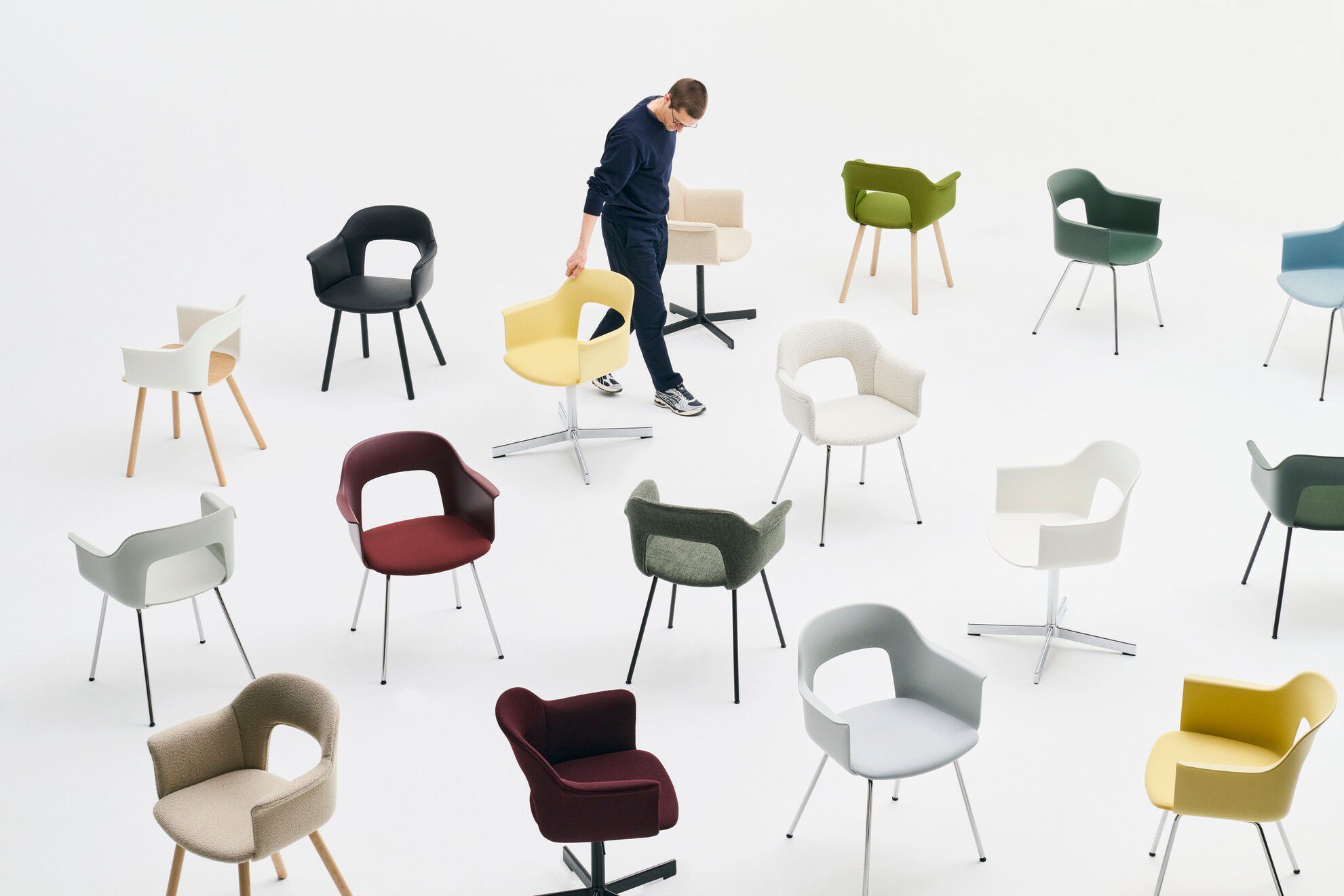 Стул с мягким сиденьем с подлокотниками Hay макет ARCH-00123440 - Вид №13