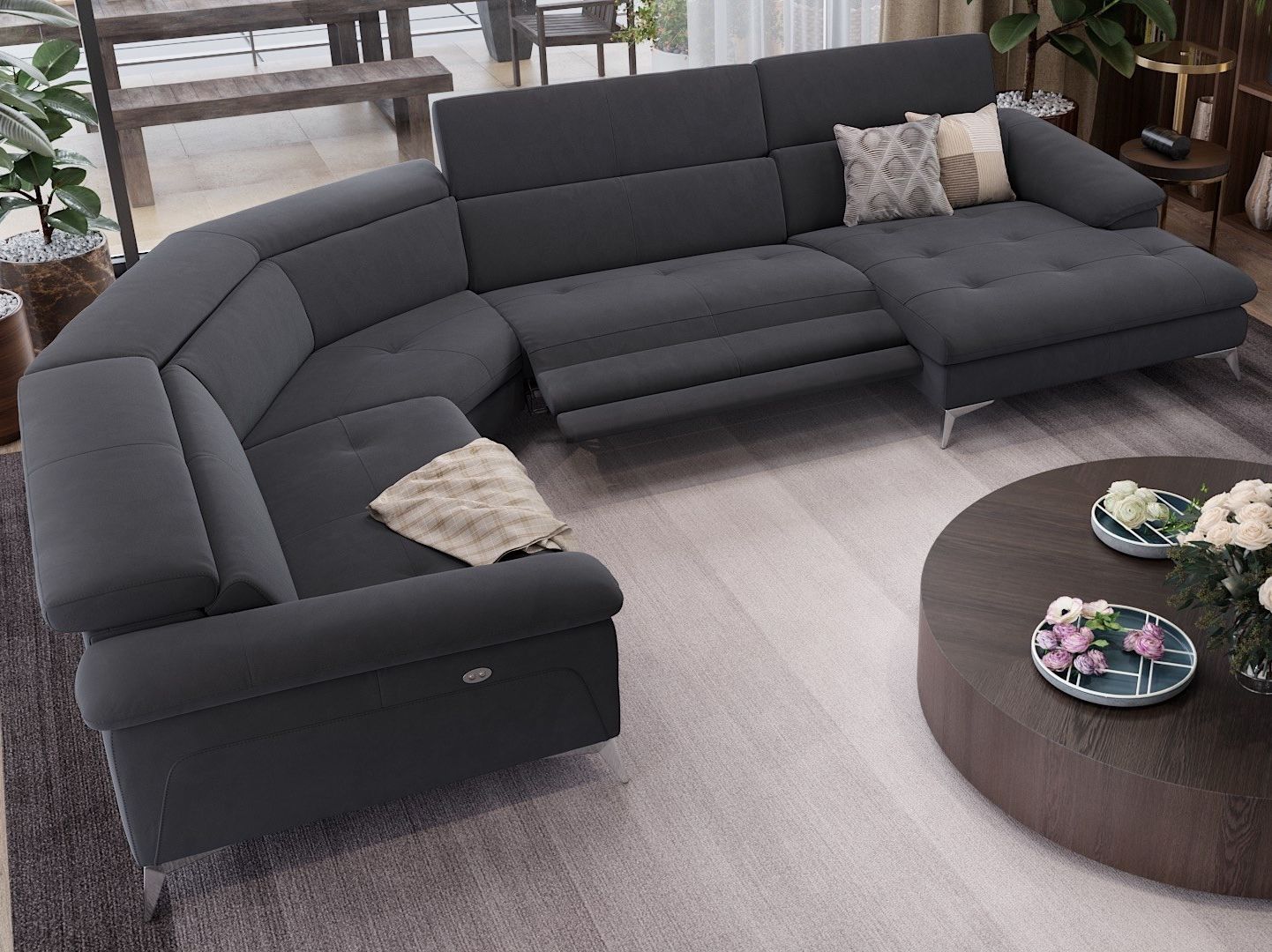 Тканевый диван с полуостровом Sofanella Stella ARCH-00099651 - Вид №2