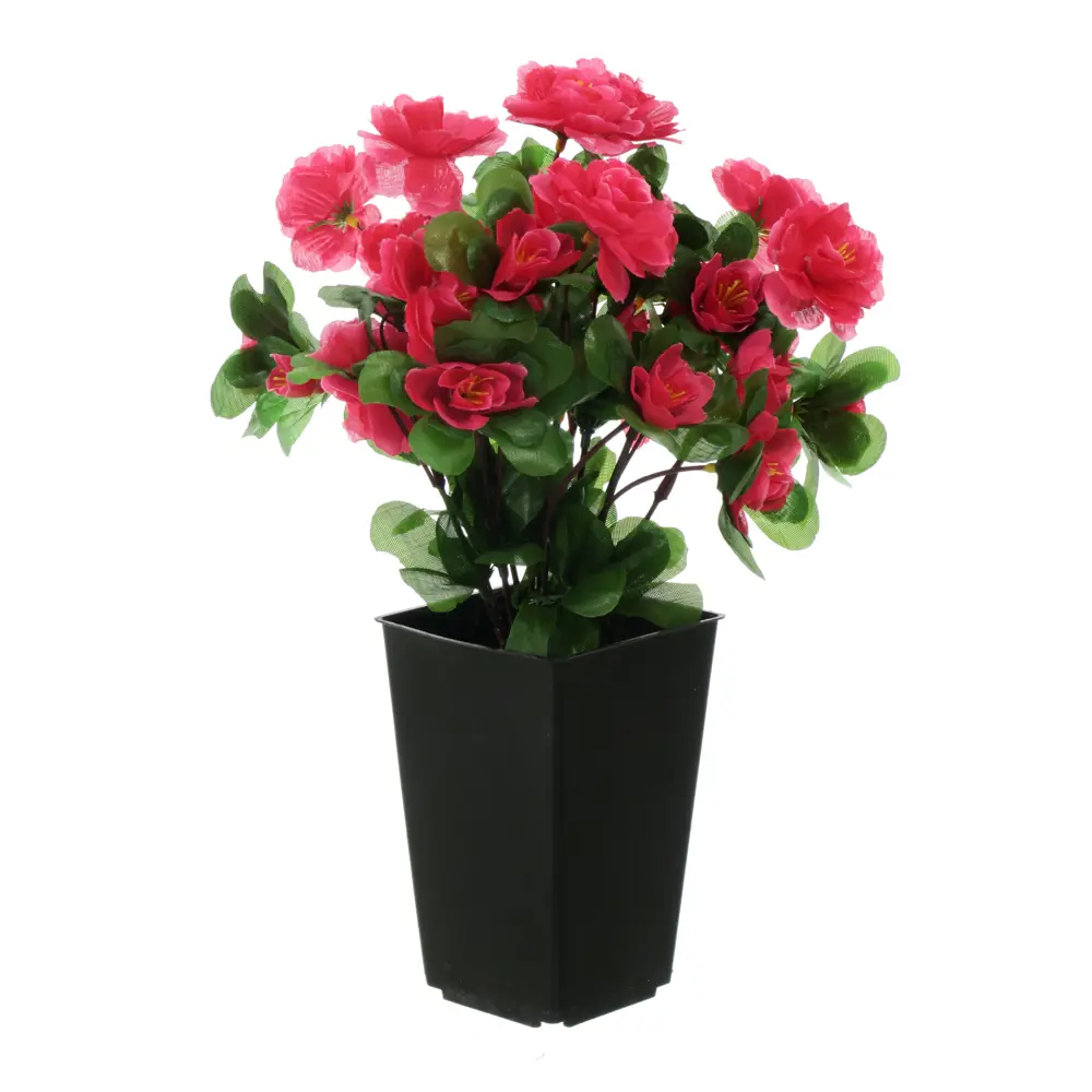 Искусственное растение в горшке азалия h30 см цвет малиновый 89356266 STLM-2166373 Santreyd  - Вид №1
