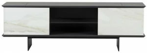 Tonin Casa Низкая тумба под телевизор из керамогранита с распашными дверцами