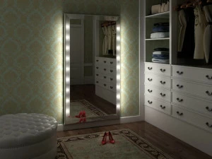 UNICA by Cantoni Прямоугольное настенное алюминиевое зеркало со встроенной подсветкой Sp