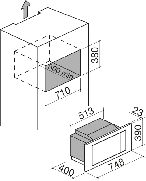 Встраиваемая микроволновая печь из нержавеющей стали Barazza Icon X ARCH-00023433 - Вид №4