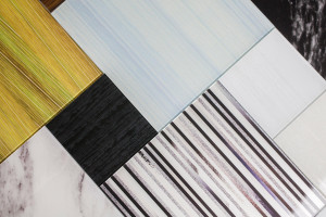 FSRT327 Стекло Vivispectra elements: тандарра, мреа, черный мрамор, белый мрамор, черный инжир, рая, древесина, умбра Forms-surfaces