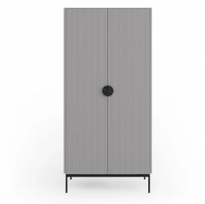 Шкаф двухдверный светло-серый Uno BRAGIN DESIGN LIVING 00-3974667 Серый