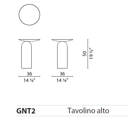 Высокий журнальный столик из полиуретана CAPPELLINI GIUNTO ARCH-00093764 - Вид №2