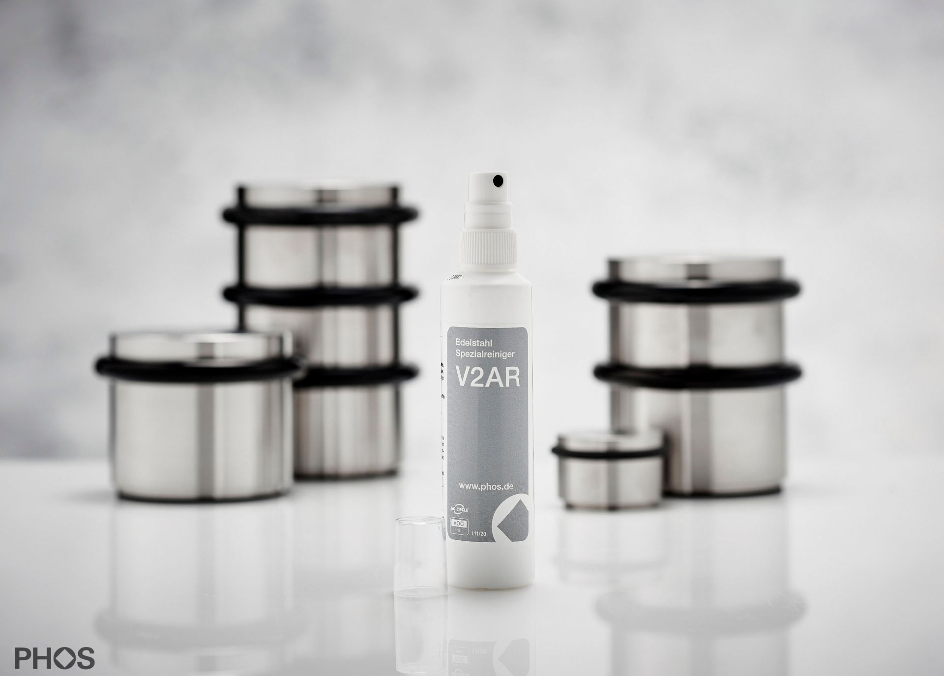 V2AR Очиститель нержавеющей стали, специальный очиститель 100 мл PHOS  - Вид №1