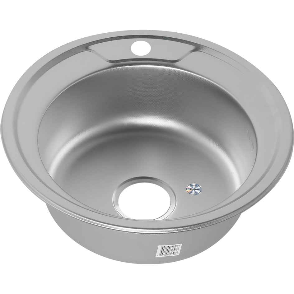 Мойка 490 MELANA 0,6/170 ДЕКОР врезная круглая с сифоном (151Dt *15) 151Dt(*15) - Вид №2
