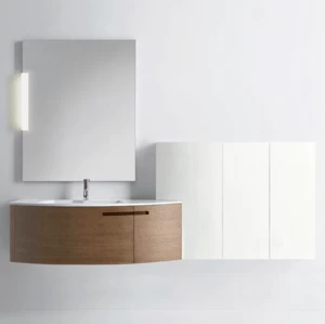 Комбинация ванной комнаты SY102 в отделке FLASH Mineralmarmo / Rovere Cotto / Bianco MILLDUE SYMI