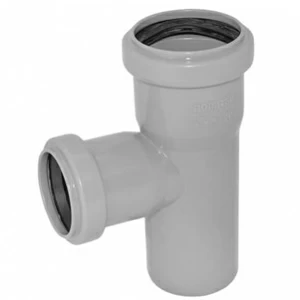 Тройник канализационный ПВХ Д50х40мм 90 градусов
