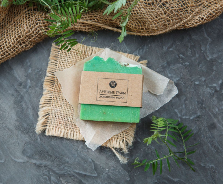 3760 Мыло ручной работы "Травяное" Вкусляндия 