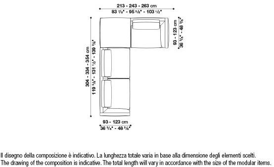 B&B Italia Модульный угловой диван из ткани Richard sun-id-1472345 - Вид №110
