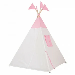 Вигвам Simple Pink с окном,карманом и флажками VAMVIGVAM SIMPLE PINK 281914 Белый;розовый