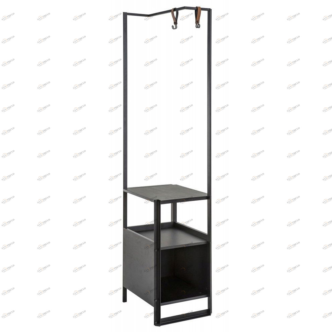 Вешалка напольная с полкой черная Dark Metal CILEK DARK METAL 00-3832106 Черный Santreyd 