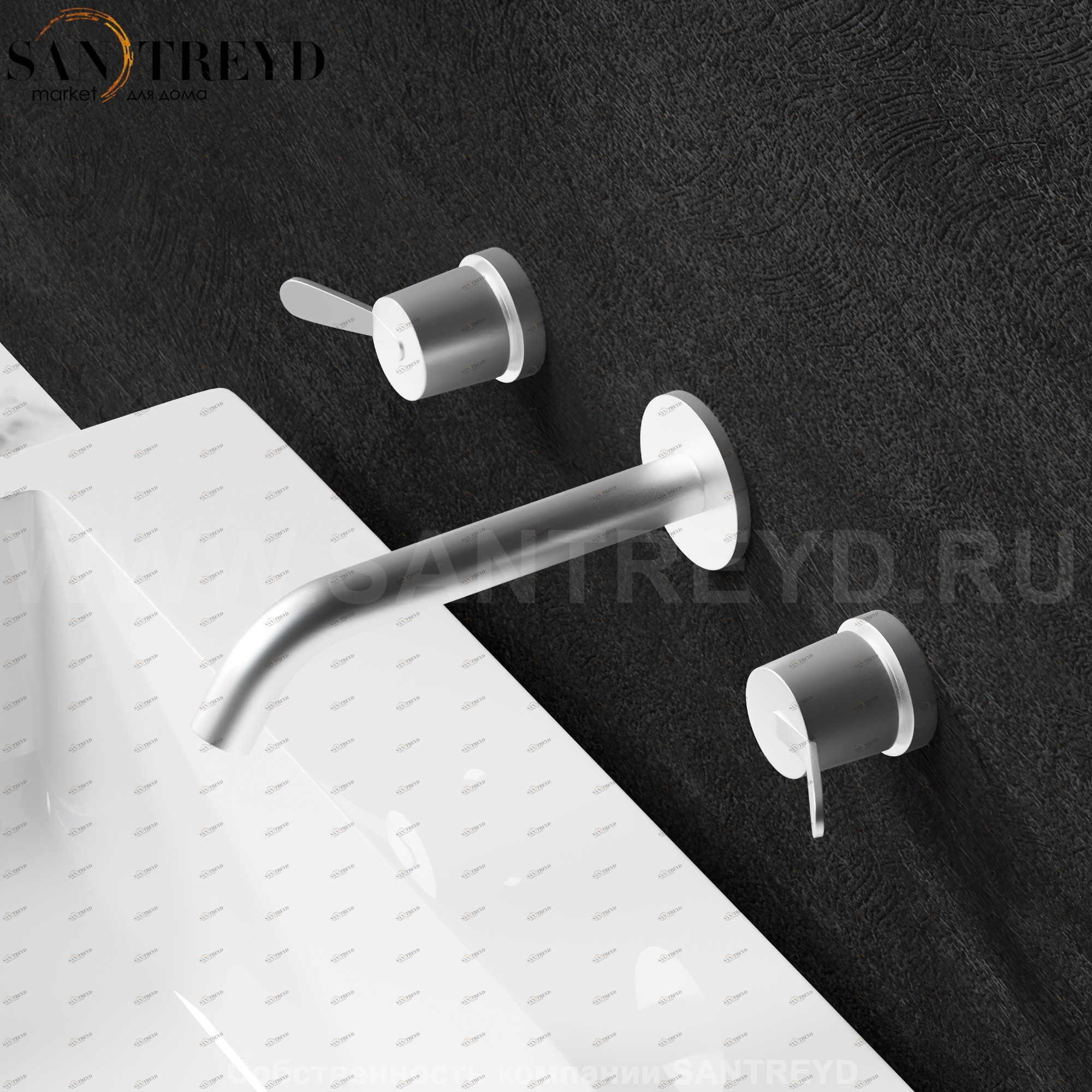 Смеситель FEZ 200 мм для раковины хромированный матовый Agape ARUB120200CSP