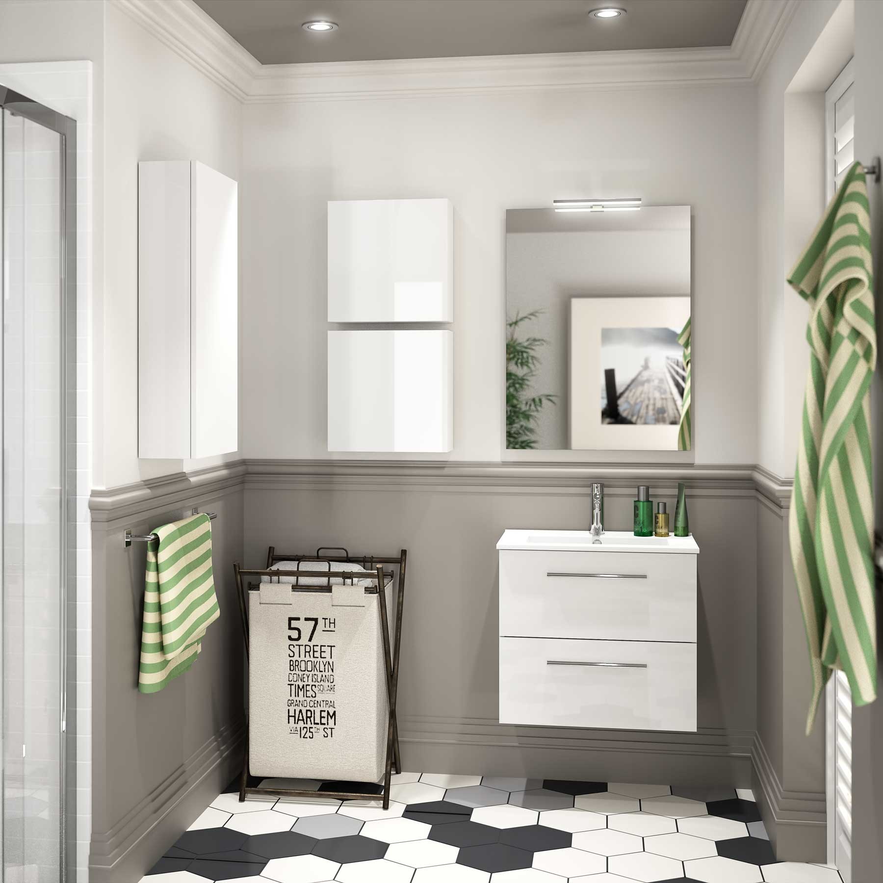 21684 SALGAR Раковина S35 610 superfine БЕЛЫЙ ФАРФОР 610 x 20 x 360 мм - Вид №1