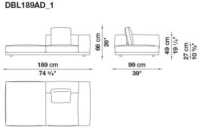 B&B Italia Кожаный диван Dock sun-id-1441060 - Вид №133