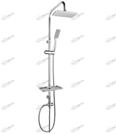 LM8804C Душевой гарнитур LM8804С без смесителя c верхней душевой лейкой "Тропический дождь", хром LEMARK 