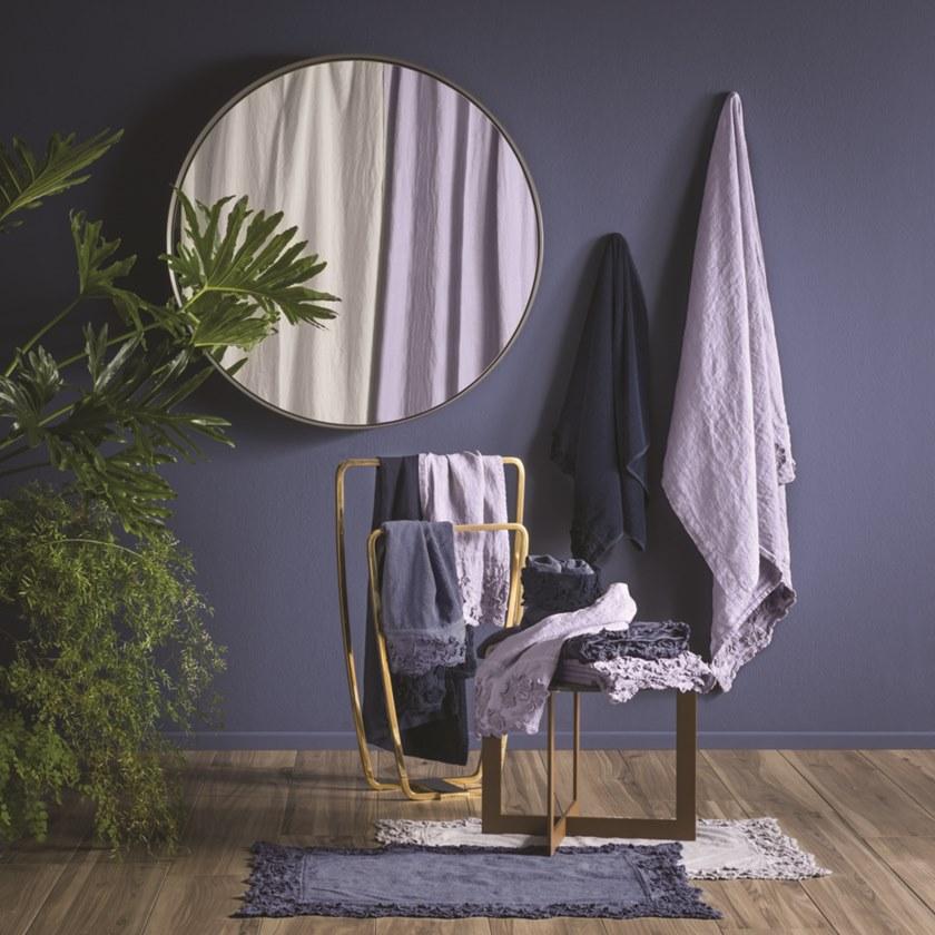 LA FABBRICA DEL LINO Однотонный хлопковый махровый коврик для ванной Decor sun-id-1500452 - Вид №2