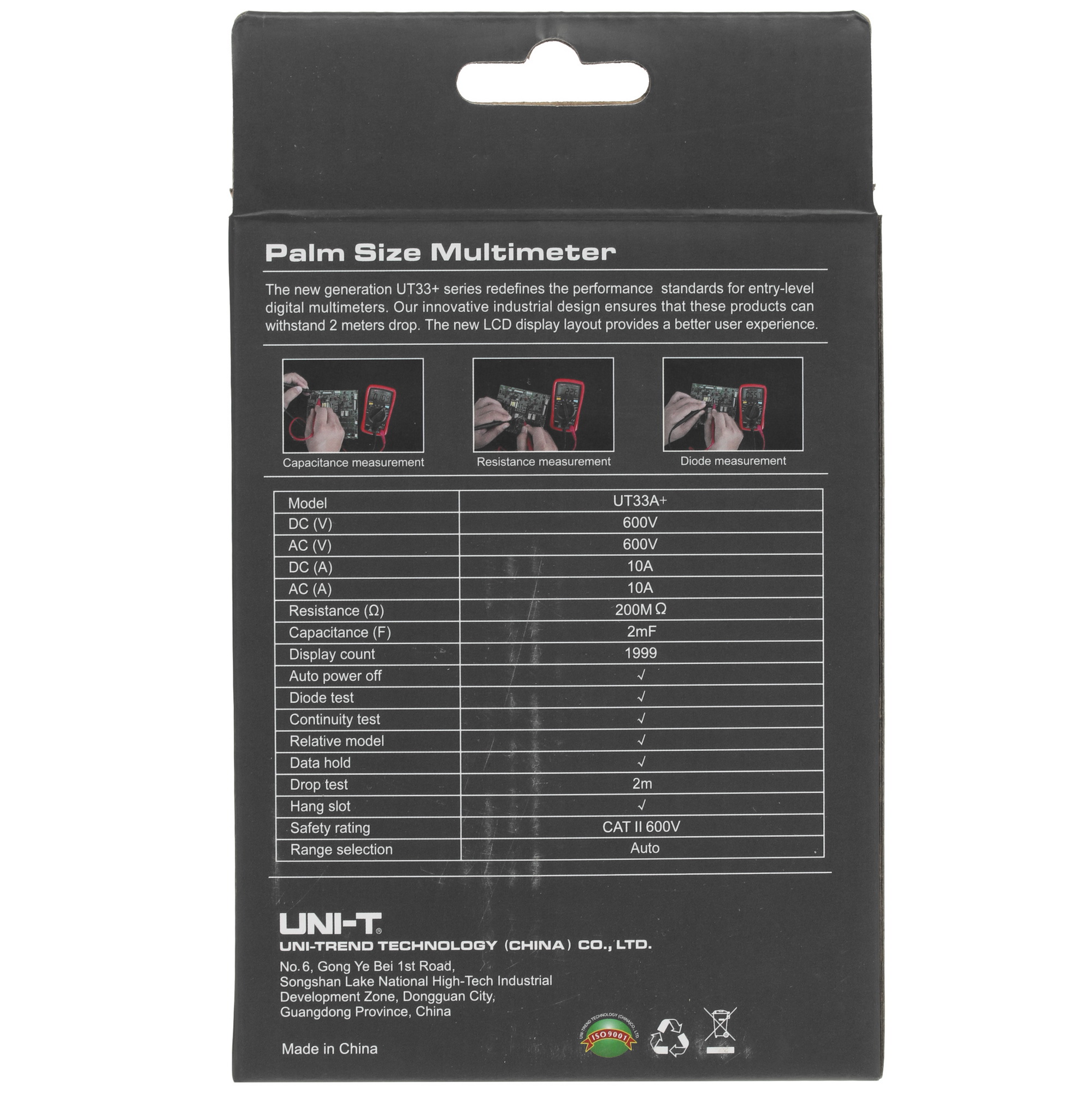 Мультиметр UNI-T UT33A+ 5327754 STDN-0060832 - Вид №4