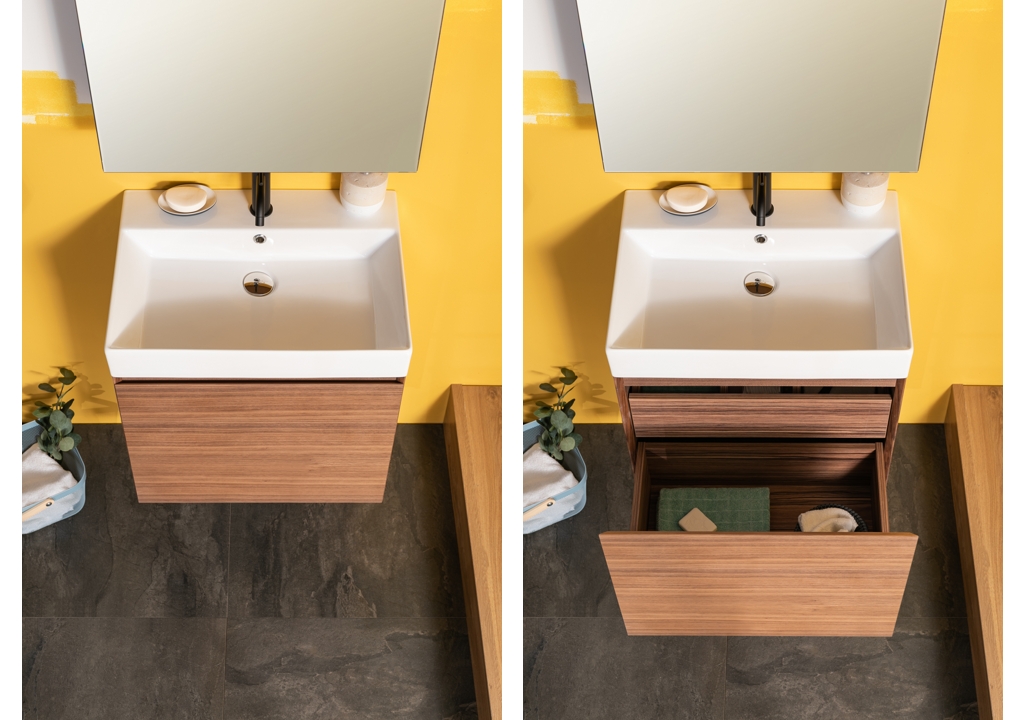 Тумба с раковиной Aquanet Нью-Йорк 60 орех 0020394500198206 - Вид №10