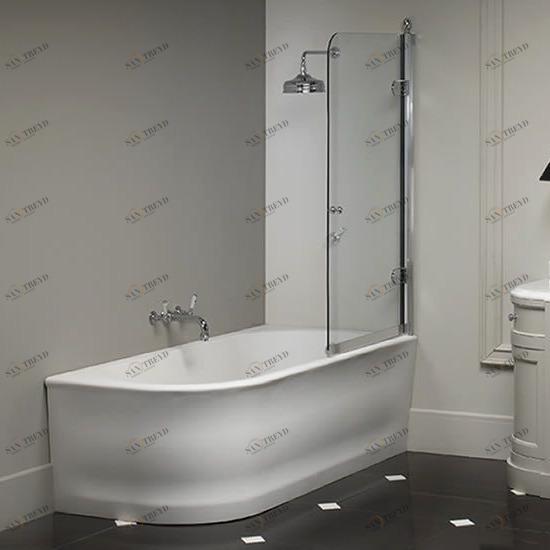 Ванна правосторонняя угловая из материала “White Tec” 1NAWAVEDX Devon Devon WAVE Devon&Devon 