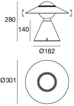 Stilnovo Настольная светодиодная лампа из epdm и алюминия Fante sun-id-1436212 - Вид №6