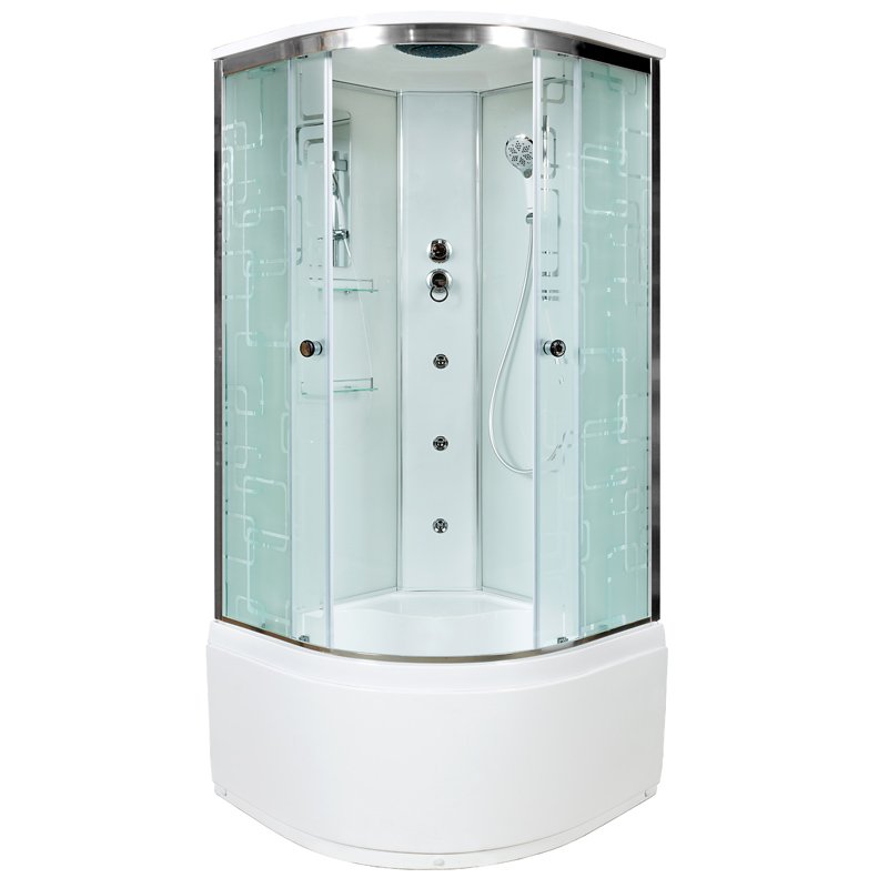 ЕМ2712 L LED Душевая кабина DETO Серия ЕМ ЕМ4590 с гидромассажем (гм.)