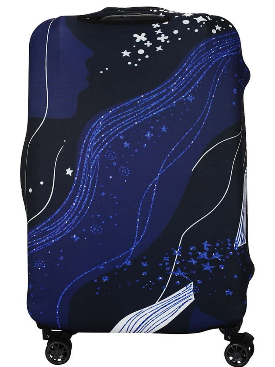 EBHP03-L Чехол для чемодана большой Diagonal Purple Waves Eberhart  - Вид №2