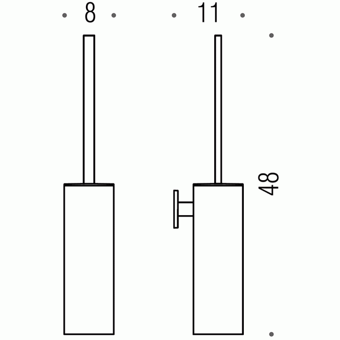 B1607.NM B1607 NM Ёршик настенный (чёрный) COLOMBO LOOK Colombo Design - Вид №2