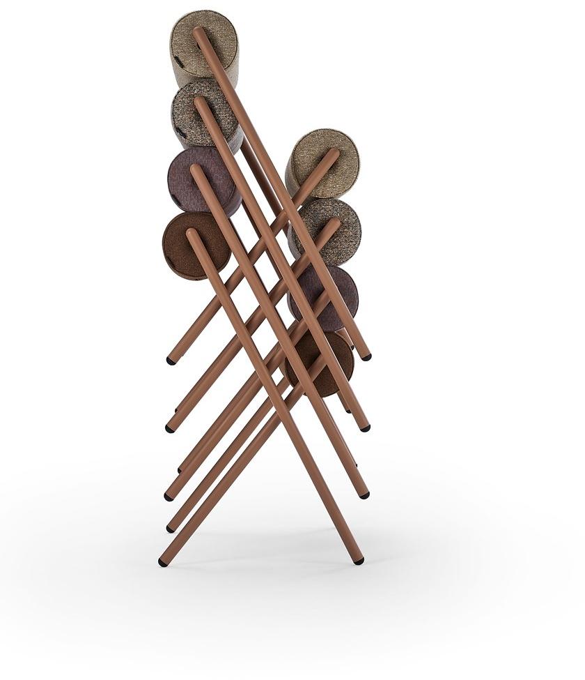 Sancal Стул с цилиндрическими кожаными подушками  349.46.j  - Вид №7