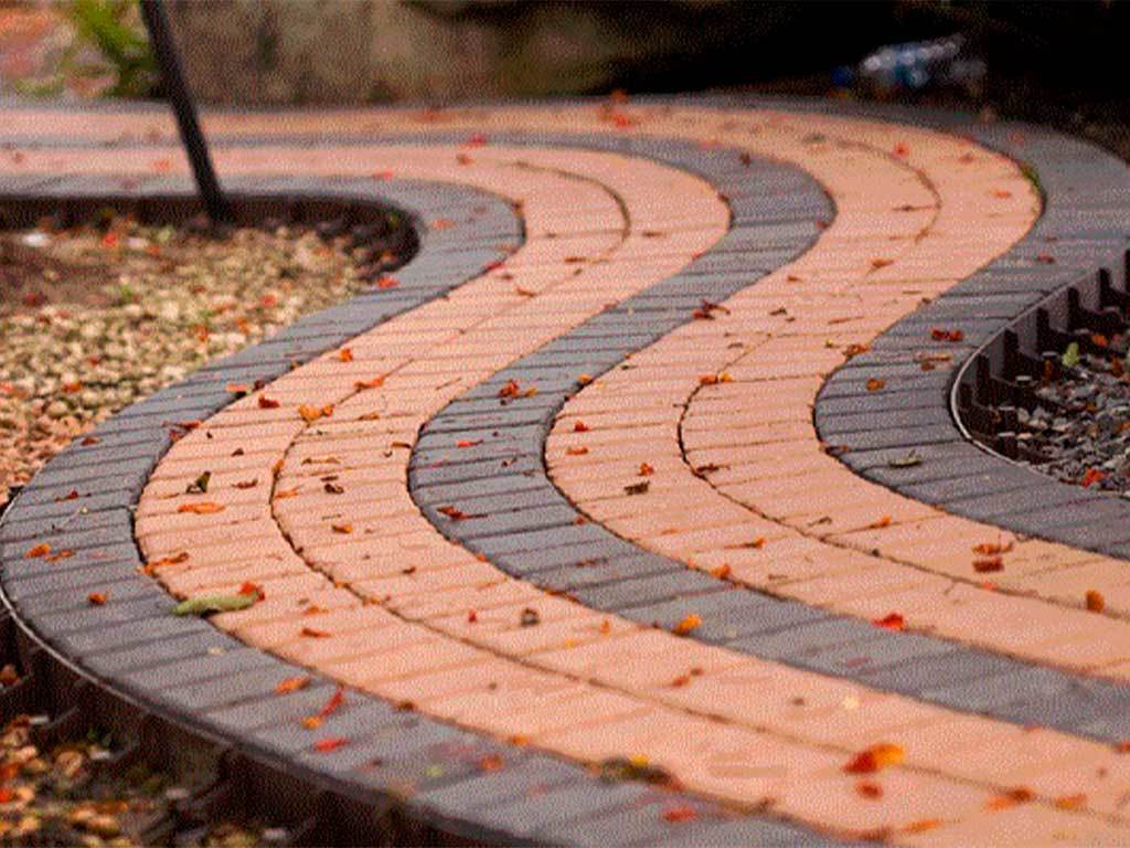 Пластиковый бордюр 78 мм, длина 1 м ГеоПластБорд GPBST-47 - Вид №2