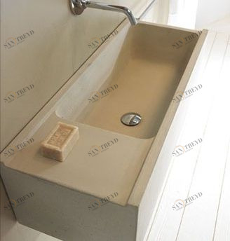 6443 Подвесная раковина настенная овальная Moab80  белая 