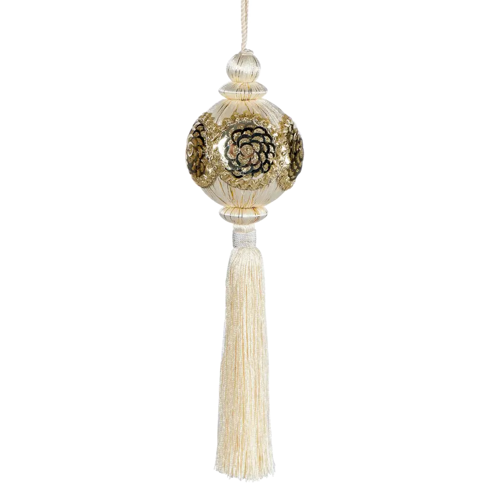 89381675 Украшение елочное «Кисть», 24x6 см, цвет белый STLM-1379205 Santreyd  - Вид №1